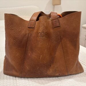M0851 Brown Leather Tote Bag